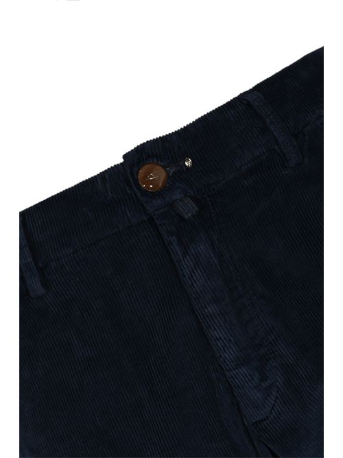 Pantalone Mantova a costine Blu HAND PICKED | MANTOVAC 02077  S850_Blu